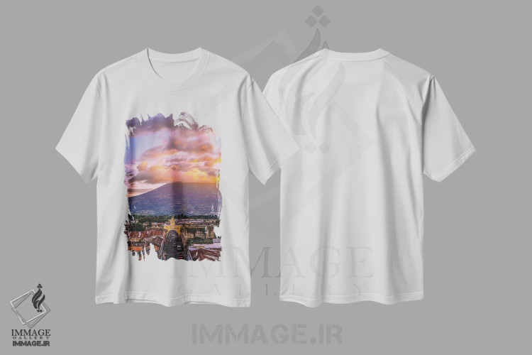 تیشرت طرح دار کارت پستال آنتیگوا، گواتمالا، مدیوم اثر الکس جی پرز | immage.ir