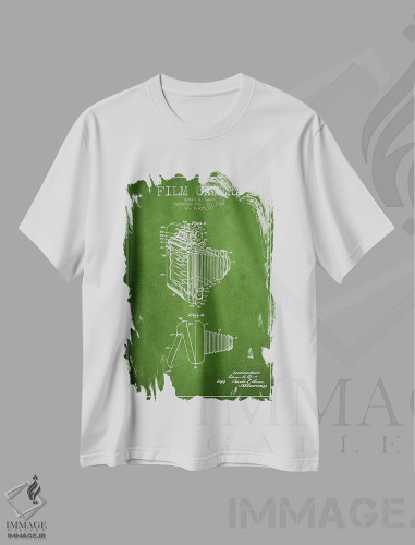 تیشرت طرح دار نقشهٔ ثبت اختراع دوربین، وینتیج و رترو اثر پیکسل کهنه | فروشگاه ایماژ
