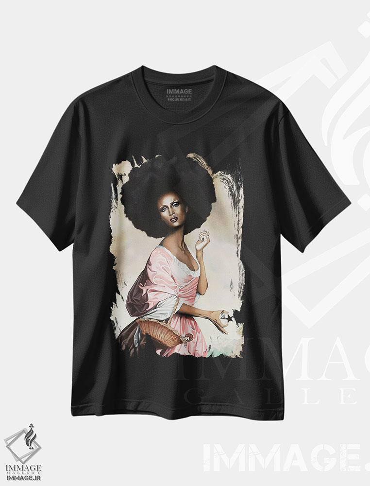 تیشرت طرح دار ستاره سیاه، هنر آمریکایی آفریقایی تبار اثر آلن ماگالون | immage.ir