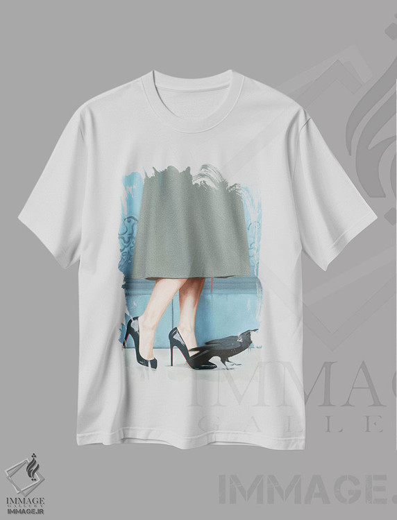 تیشرت طرح دار ملکه از راه می رسد، هنر فاخر اثر الکساندر گراهوفسکی | immage.ir