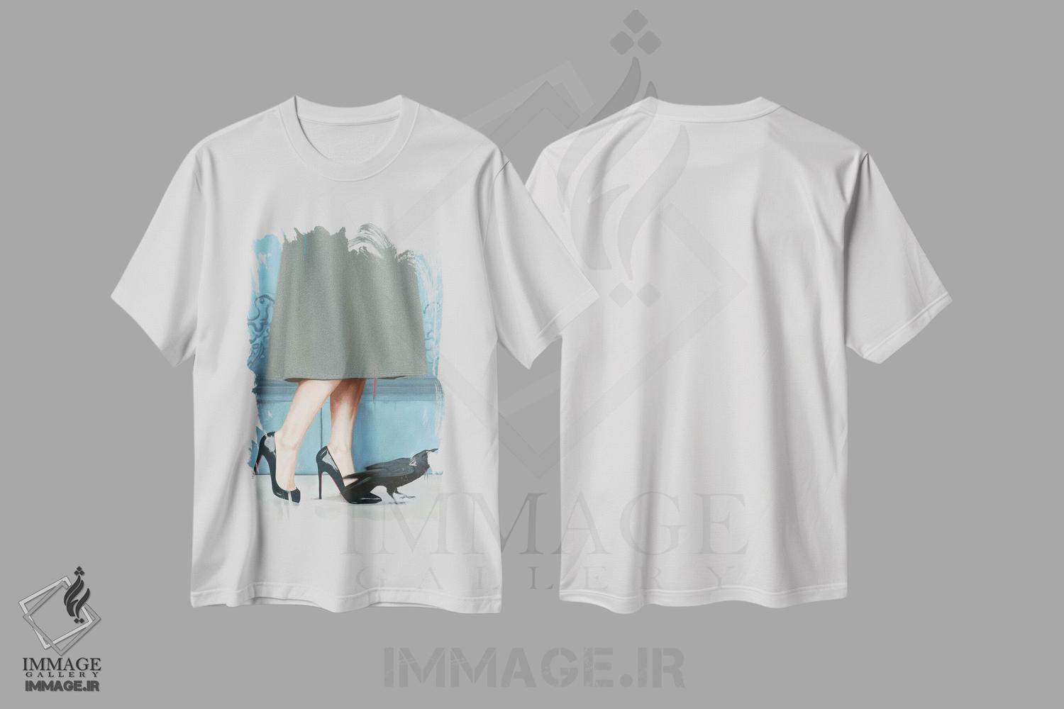 تیشرت طرح دار ملکه از راه می رسد، هنر فاخر اثر الکساندر گراهوفسکی | immage.ir