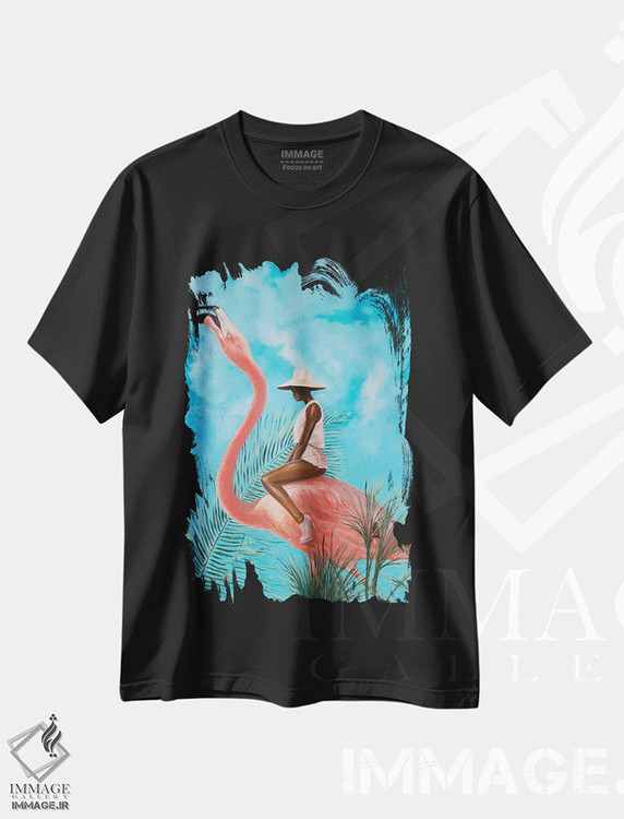 تیشرت طرح دار ازدواج در باغ پلاستیکی، هنر آمریکایی آفریقایی تبار اثر الکساندر گراهوفسکی | immage.ir