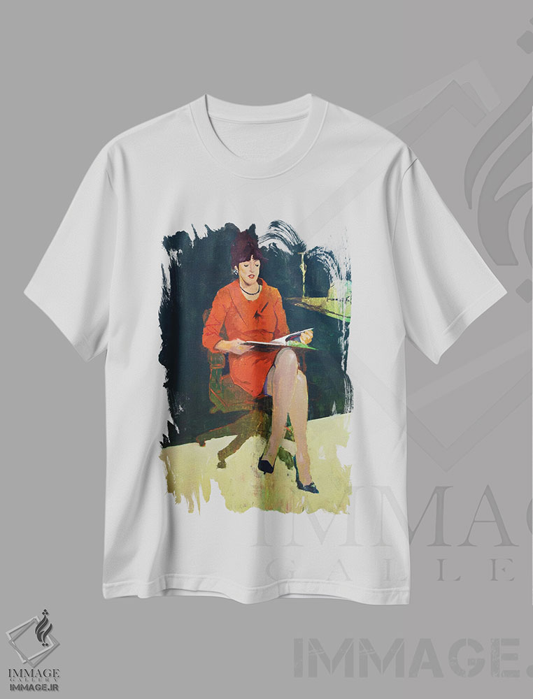 تیشرت طرح دار خواننده، دکوراسیون جایگزین اثر الکساندر گراهوفسکی | فروشگاه ایماژ