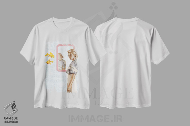 تیشرت طرح دار آینه آینه، هنر فاخر معاصر اثر الکساندر گراهوفسکی | فروشگاه ایماژ