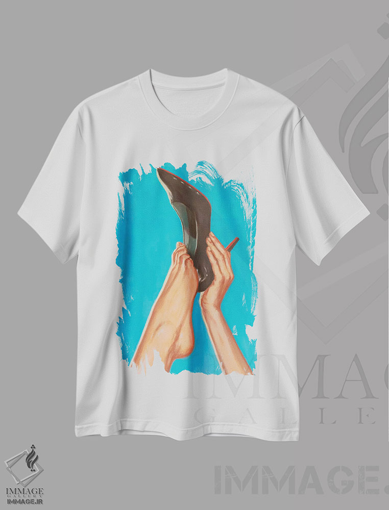 تیشرت طرح دار اقامت خوشی داشته باشید، هنر فاخر اثر الکساندر گراهوفسکی | فروشگاه ایماژ