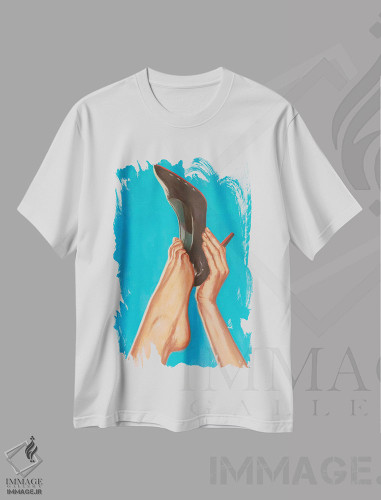 تیشرت طرح دار اقامت خوشی داشته باشید، هنر فاخر اثر الکساندر گراهوفسکی | فروشگاه ایماژ