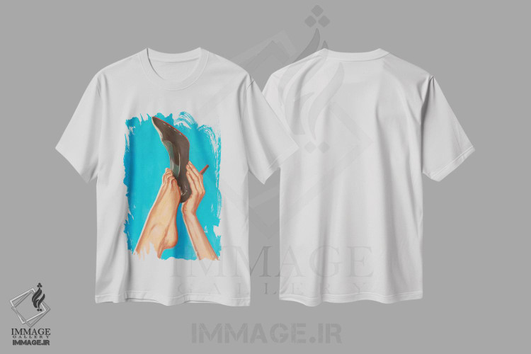 تیشرت طرح دار اقامت خوشی داشته باشید، هنر فاخر اثر الکساندر گراهوفسکی | فروشگاه ایماژ