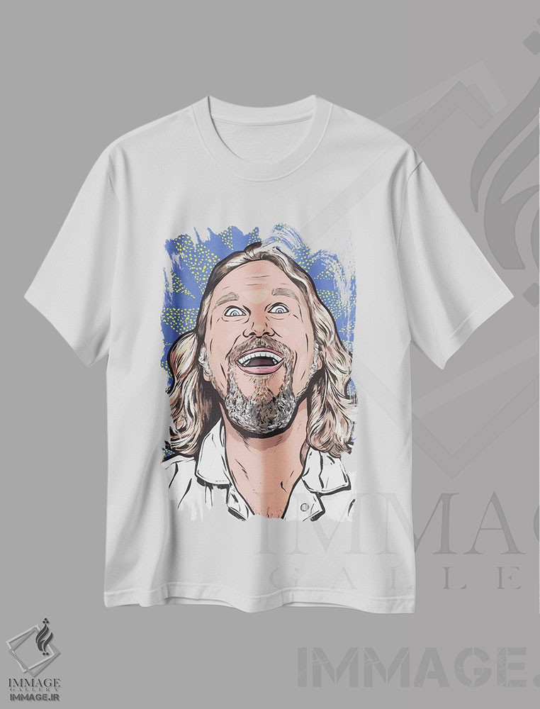 تیشرت طرح دار بیگ لبوسکی، هنر فاخر معاصر اثر آلیسون گاتچل | immage.ir