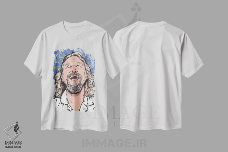 تیشرت طرح دار بیگ لبوسکی، هنر فاخر معاصر اثر آلیسون گاتچل | immage.ir