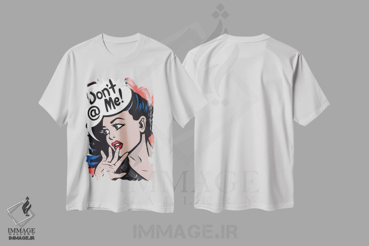 تیشرت طرح دار دختر کمیک: من را تگ نکن!، هنر فاخر معاصر اثر آلیسون گاتچل | immage.ir