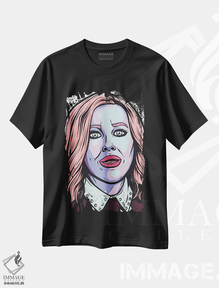 تیشرت طرح دار مویرا رز، هنر فاخر معاصر اثر آلیسون گاتچل | فروشگاه ایماژ