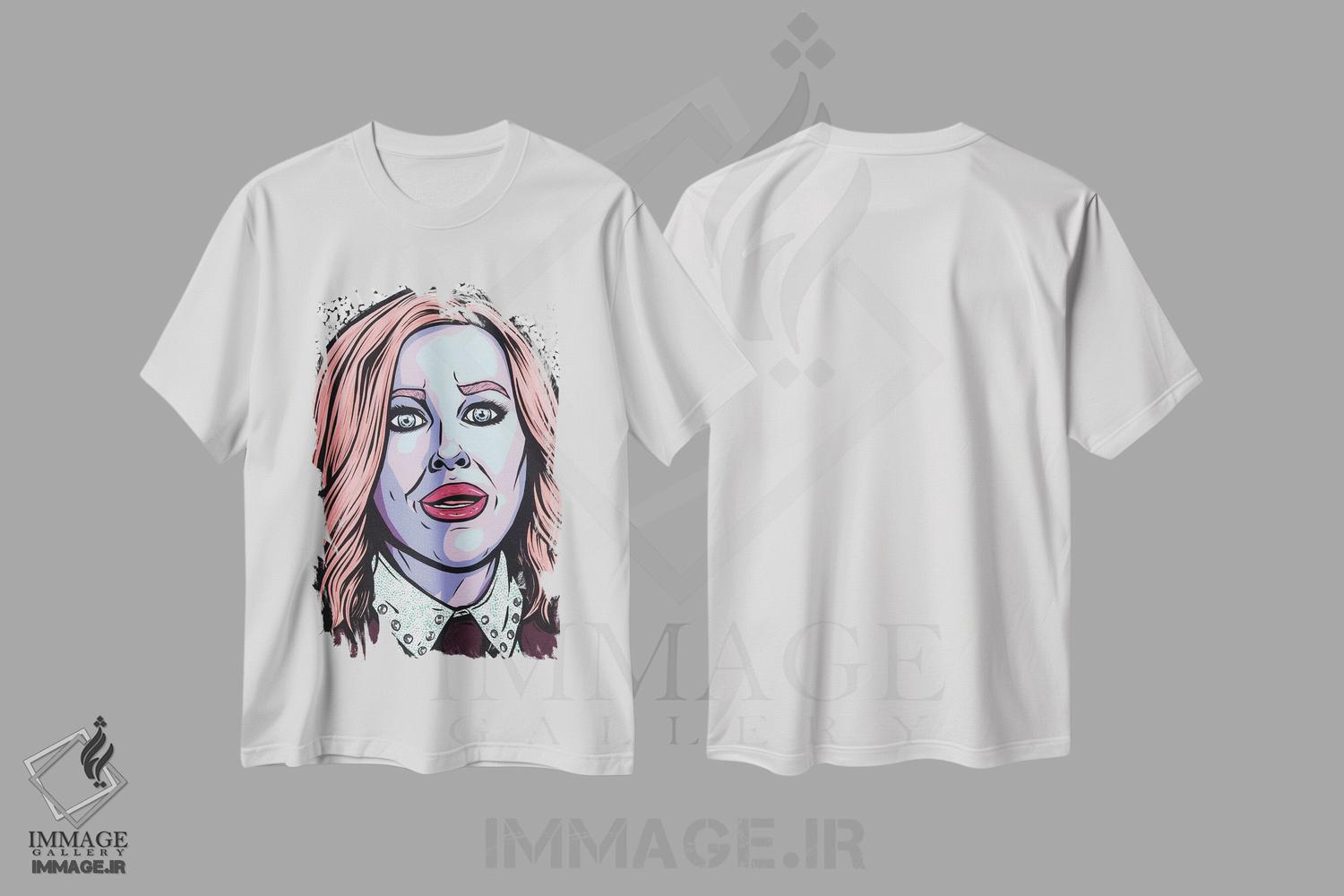 تیشرت طرح دار مویرا رز، هنر فاخر معاصر اثر آلیسون گاتچل | immage.ir