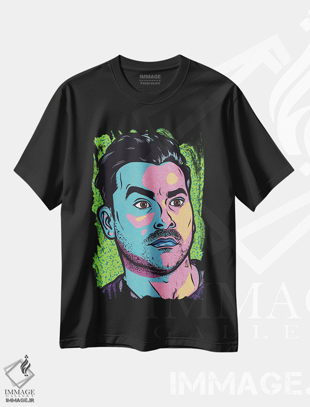 تیشرت طرح دار دیوید، هنر فاخر معاصر اثر آلیسون گاتچل | فروشگاه ایماژ
