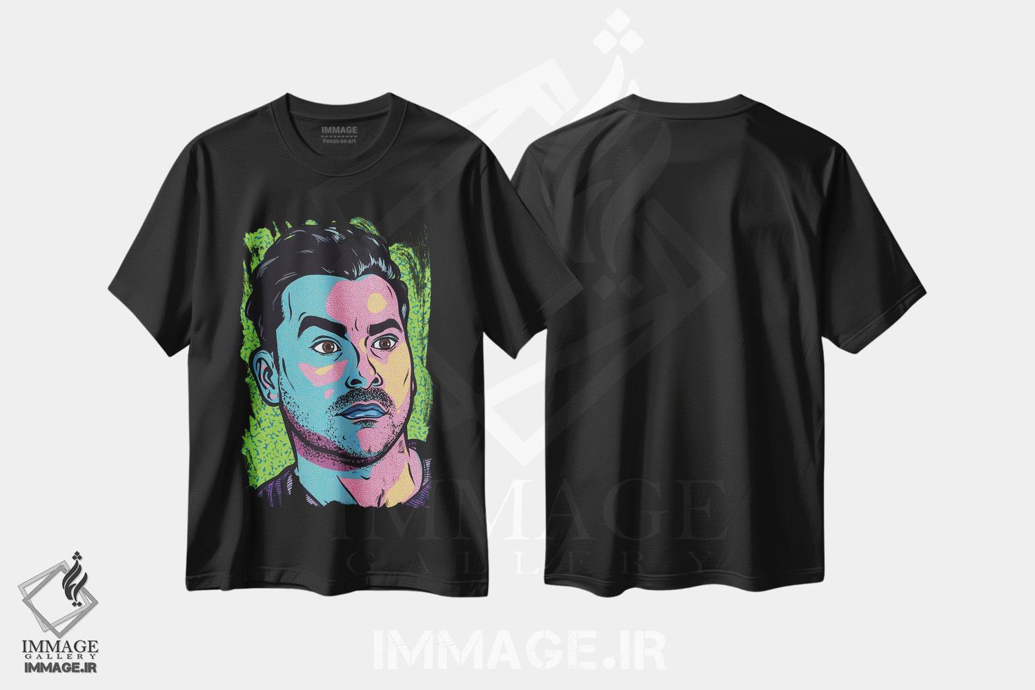 تیشرت طرح دار دیوید، هنر فاخر معاصر اثر آلیسون گاتچل | فروشگاه ایماژ