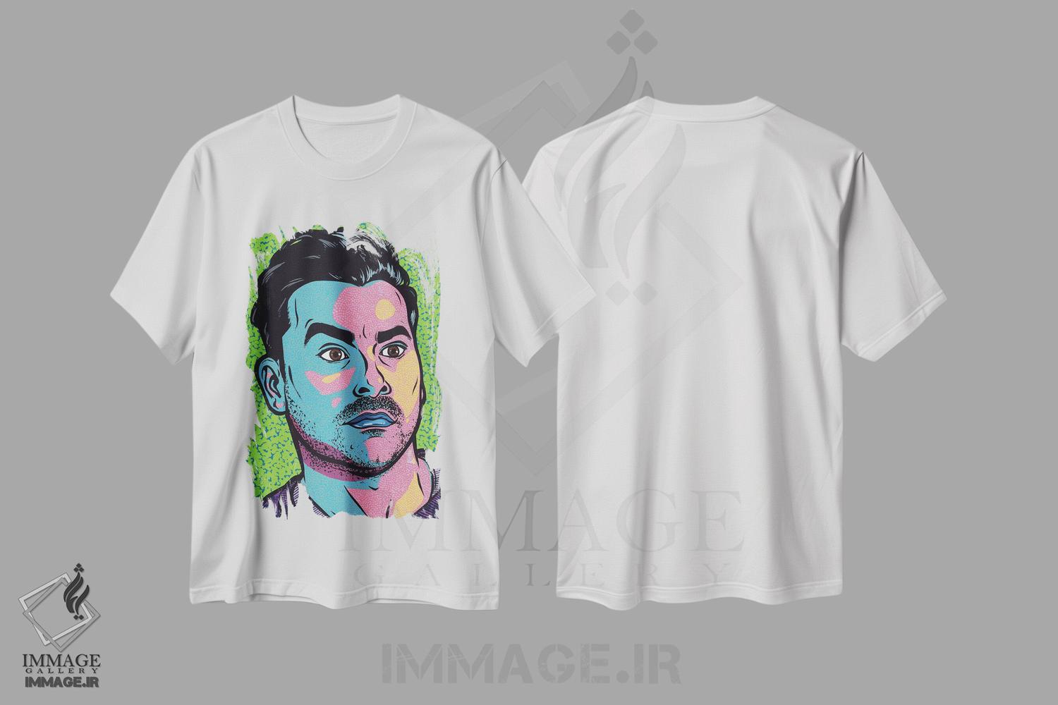 تیشرت طرح دار دیوید، هنر فاخر معاصر اثر آلیسون گاتچل | immage.ir