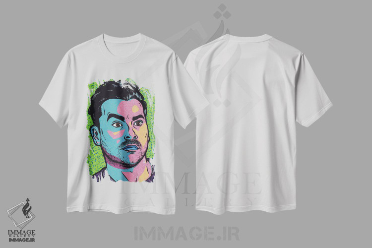 تیشرت طرح دار دیوید، هنر فاخر معاصر اثر آلیسون گاتچل | immage.ir