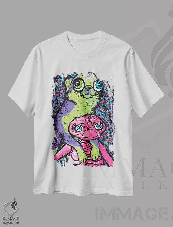 تیشرت طرح دار دوستان سگ چیهواهوا، هنر فاخر معاصر اثر آلیسون گاتچل | immage.ir