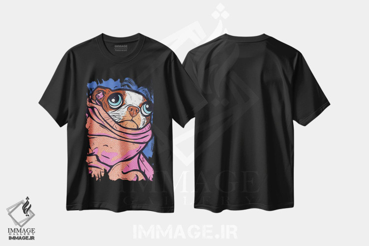 تیشرت طرح دار پتو با طرح بوستون تریر، هنر فاخر معاصر اثر آلیسون گاتچل | فروشگاه ایماژ