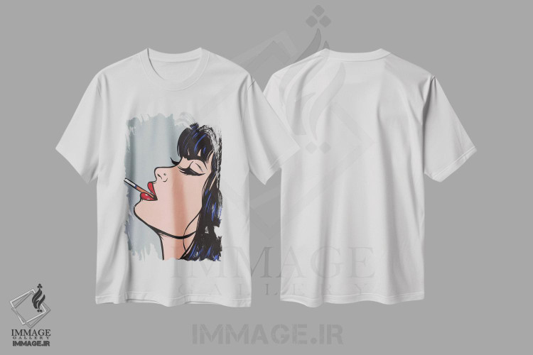 تیشرت طرح دار عدد ۳۵، هنر فاخر معاصر اثر آلیسون گاتچل | immage.ir