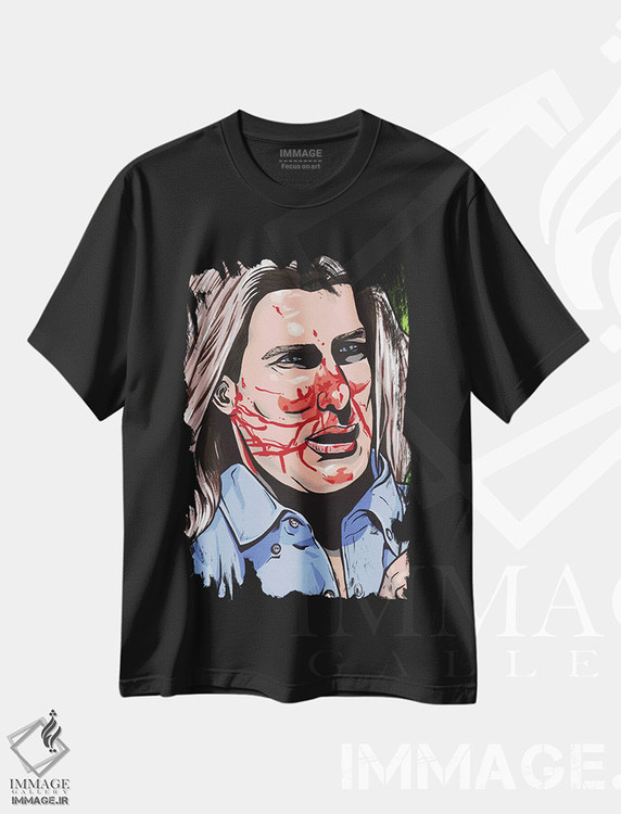 تیشرت طرح دار فابیو در رولرکوستر، هنر فاخر معاصر اثر آلیسون گاتچل | فروشگاه ایماژ