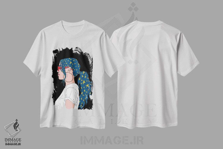 تیشرت طرح دار دختر کمیک با ستاره، تزئینی اثر آلیسون گاتچل | immage.ir