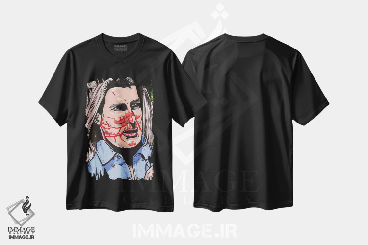 تیشرت طرح دار فابیو در رولرکوستر، هنر فاخر معاصر اثر آلیسون گاتچل | فروشگاه ایماژ