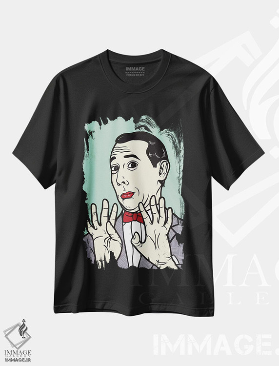 تیشرت طرح دار پی وی هرمن، هنر فاخر معاصر اثر آلیسون گاتچل | فروشگاه ایماژ