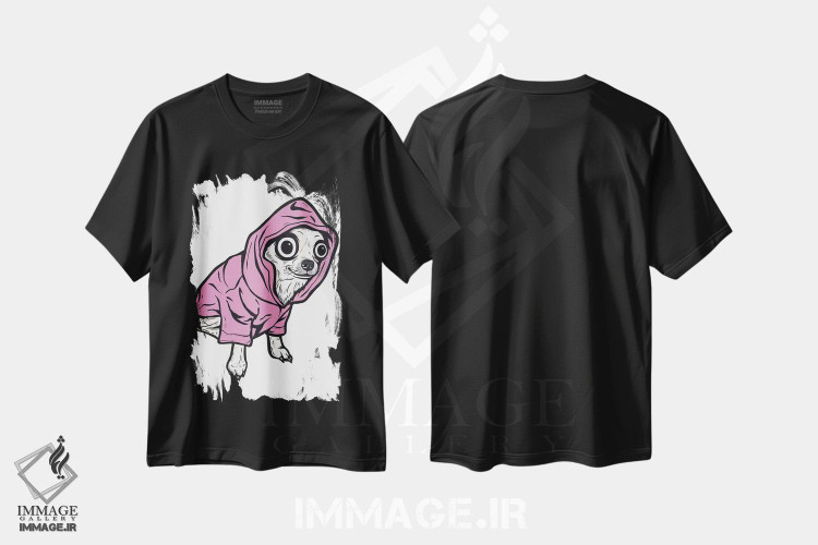 تیشرت طرح دار هودی با طرح چیهواهوا، هنر فاخر معاصر اثر آلیسون گاتچل | فروشگاه ایماژ