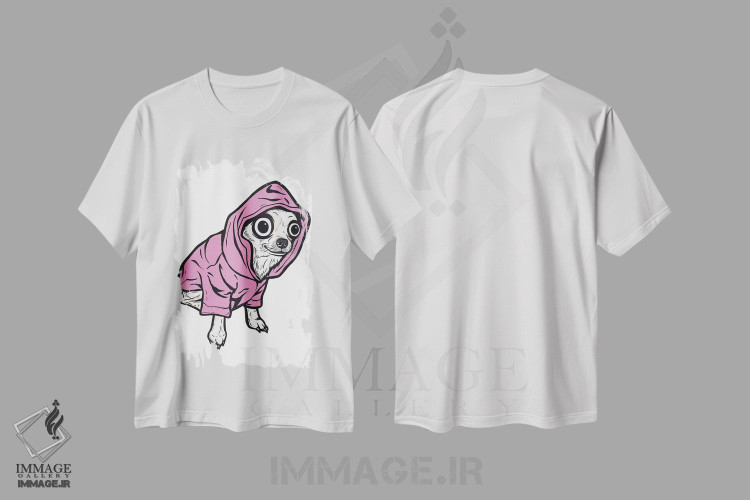 تیشرت طرح دار هودی با طرح چیهواهوا، هنر فاخر معاصر اثر آلیسون گاتچل | immage.ir