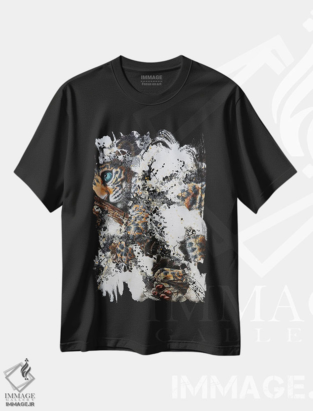 تیشرت طرح دار برهم نهی ها ۹، هنر فاخر معاصر اثر آناگرُز | فروشگاه ایماژ