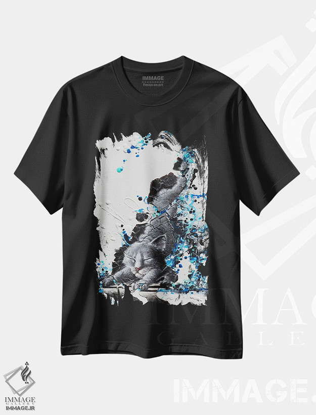 تیشرت طرح دار برهم نهی ها ۱۶، هنر فاخر معاصر اثر آناگرُز | فروشگاه ایماژ