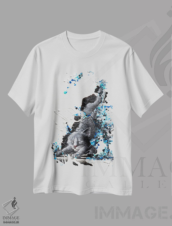 تیشرت طرح دار برهم نهی ها ۱۶، هنر فاخر معاصر اثر آناگرُز | immage.ir