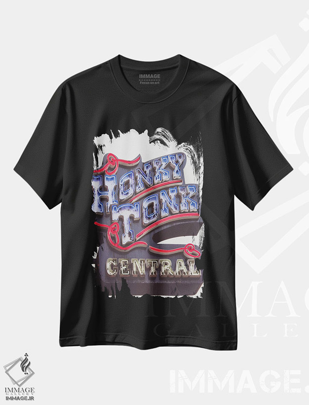 تیشرت طرح دار نئون نشویل ۲، دکور روستایی اثر آن هادک | فروشگاه ایماژ