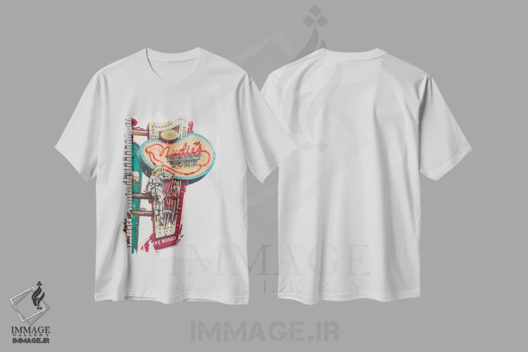 تیشرت طرح دار نئون نشویل ۳، دکور روستایی اثر آن هادک | immage.ir
