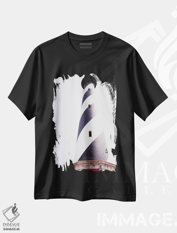 تیشرت طرح دار جزایر ساحلی بیرونی، تزئینی اثر آن هادک | فروشگاه ایماژ