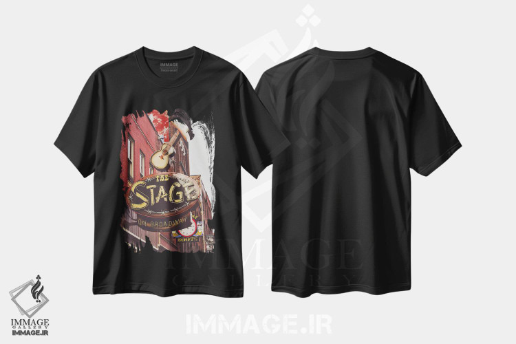 تیشرت طرح دار نئون نشویل ۴، دکور روستایی اثر آن هادک | فروشگاه ایماژ