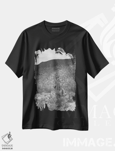 تیشرت طرح دار ساگوارو، مدیوم اثر آن هادک | فروشگاه ایماژ