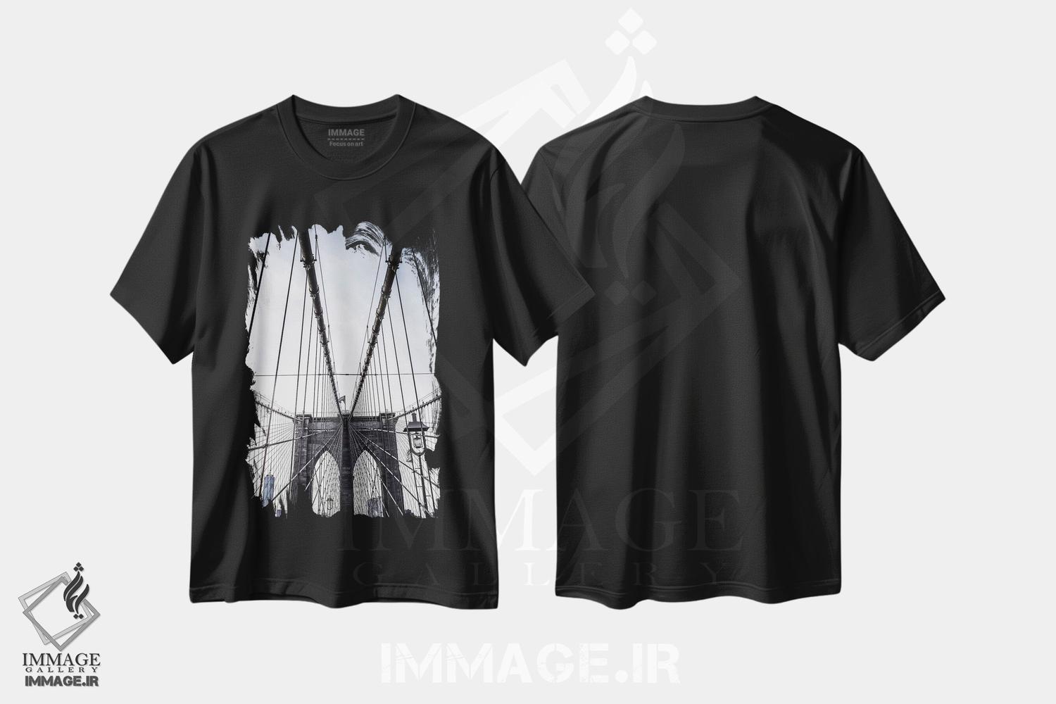 تیشرت طرح دار پل بروکلین ۲، مدیوم اثر آن هادک | فروشگاه ایماژ