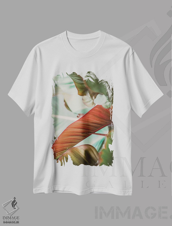 تیشرت طرح دار رنگ های گرمسیری، مدیوم اثر آن هادک | immage.ir