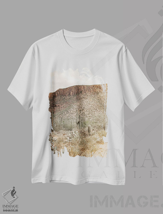 تیشرت طرح دار قلب بیابان، مدیوم اثر آن هادک | immage.ir
