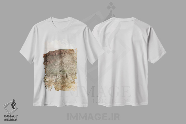 تیشرت طرح دار قلب بیابان، مدیوم اثر آن هادک | immage.ir