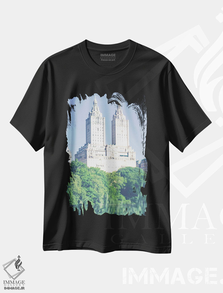 تیشرت طرح دار نمای پارک مرکزی اثر آن هادک | فروشگاه ایماژ
