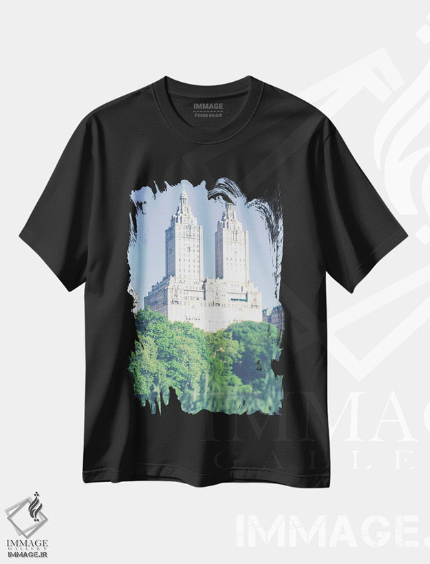 تیشرت طرح دار نمای پارک مرکزی اثر آن هادک | فروشگاه ایماژ