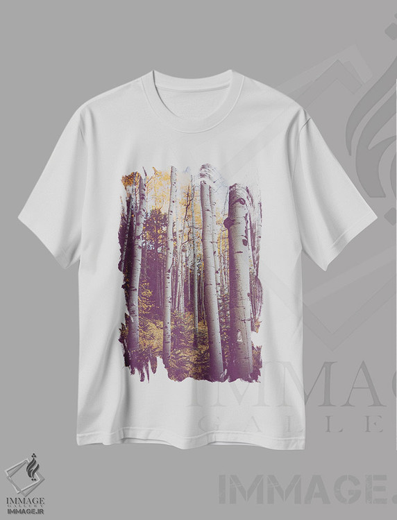 تیشرت طرح دار آسپن های پاییزی، مدیوم اثر آن هادک | immage.ir