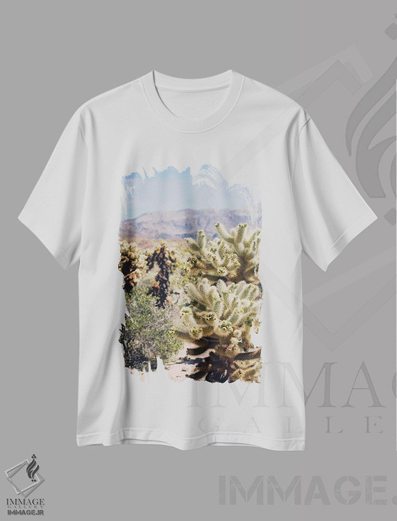 تیشرت طرح دار باغ کاکتوس چولا، مدیوم اثر آن هادک | immage.ir