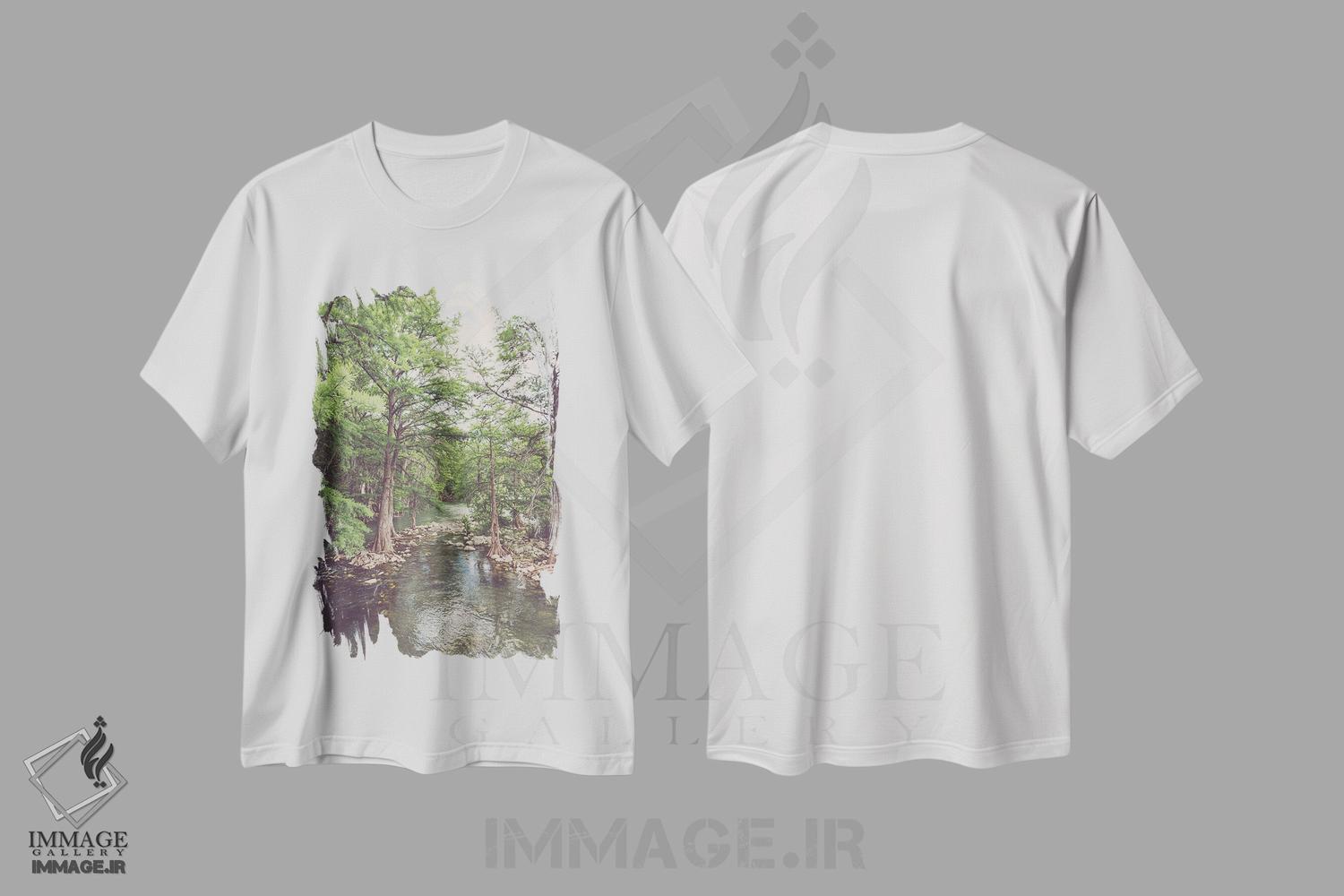تیشرت طرح دار رودخانه گوادالوپه، نیو براونفلز، تگزاس، مدیوم اثر آن هادک | immage.ir