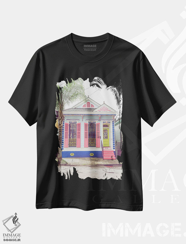 تیشرت طرح دار نیواورلئان رنگارنگ I، تزئینی اثر آن هادک | فروشگاه ایماژ
