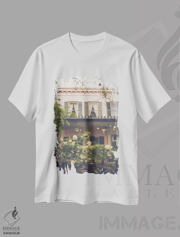 تیشرت طرح دار منطقه باغ عاشقانه نیواورلئان، مدیوم اثر آن هادک | immage.ir