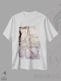 تیشرت طرح دار شکوفه های سفید درخت داگ وود، هنر بهاری، مدیوم اثر آن هادک | immage.ir