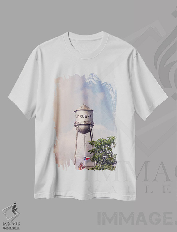 تیشرت طرح دار برج آب گروئن، تگزاس، مدیوم اثر آن هادک | immage.ir